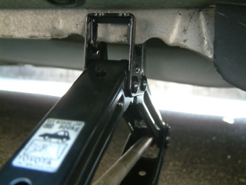 ジャッキアップする時の車体の下面の位置