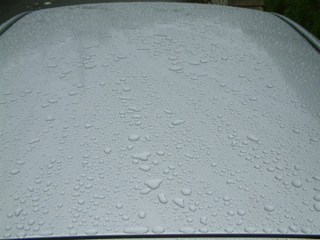 グラシアス3回施工後の雨の日のボディーの状態