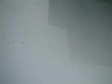 洗車して水分を拭き取る