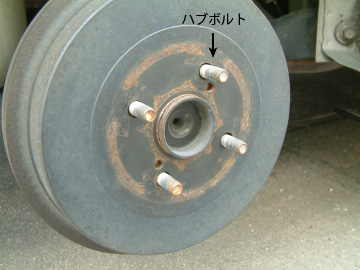 車のホイールのハブボルト