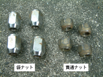 車のホイールナット