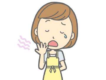 睡眠不足の女性