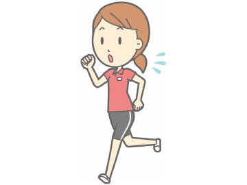 ランニングする女性