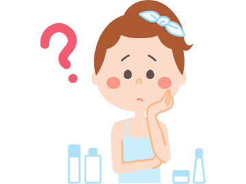 スキンケアに悩む女性