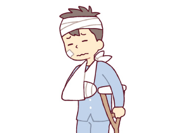 けがをした男性