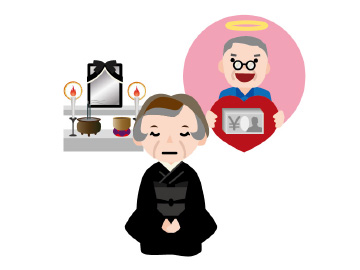 終身保険の夫の死亡保険金を妻が受け取る