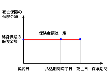 普通終身保険のイメージ図