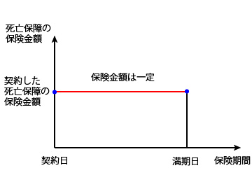 普通の定期保険のイメージ図