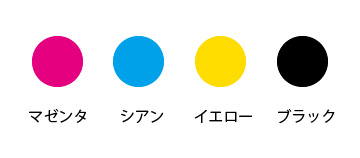インクカートリッジの基本の4色