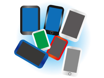 いろいろな大きさのタブレット