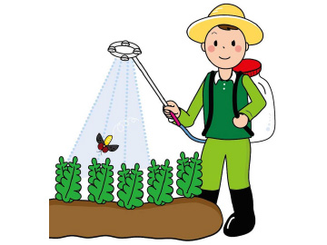 野菜に散布する農薬