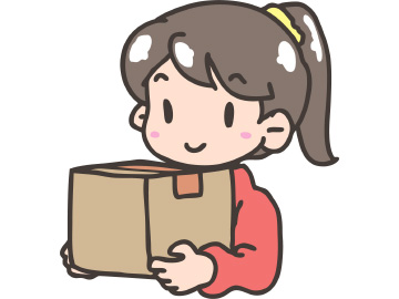 荷物を運ぶ女性