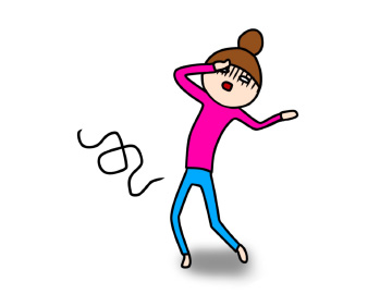 めまいを起こす女性