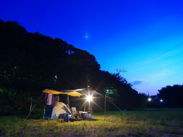 キャンプ場の夜