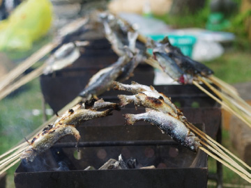 ニジマスの塩焼き