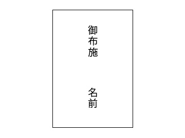 御布施を入れる袋(表書き)